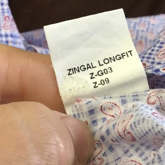 ZINGAL Riche paisley print button front shirt large - Picture 10 of 10